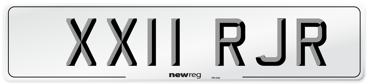 XX11 RJR Number Plate from New Reg